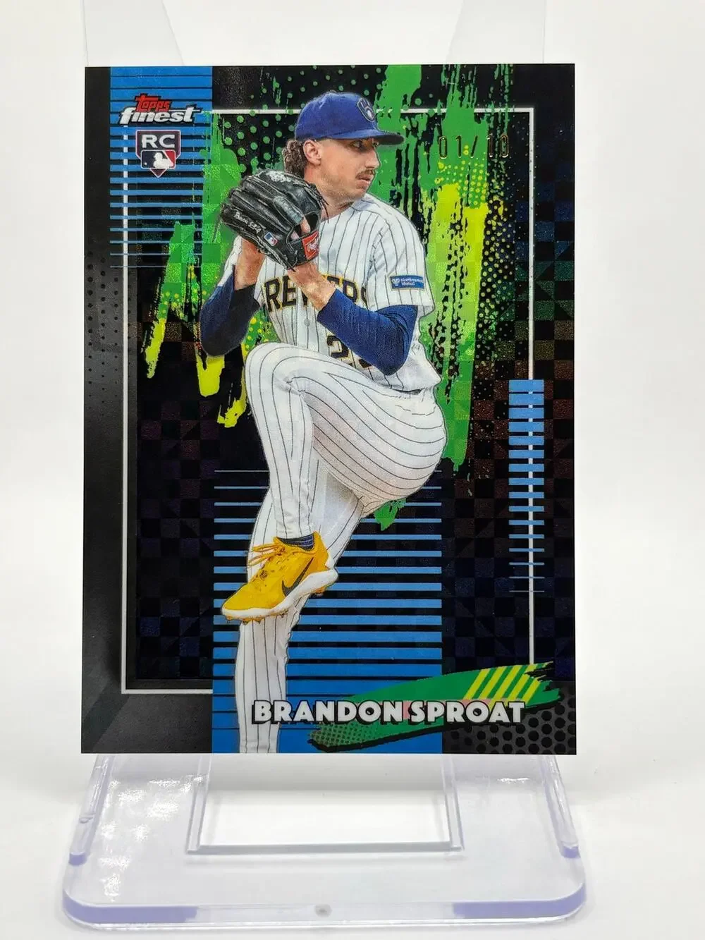 2026 Topps Finest Brandon Sproat Rookie RC Black X-Fractor 1/10 SSP Brewers RC